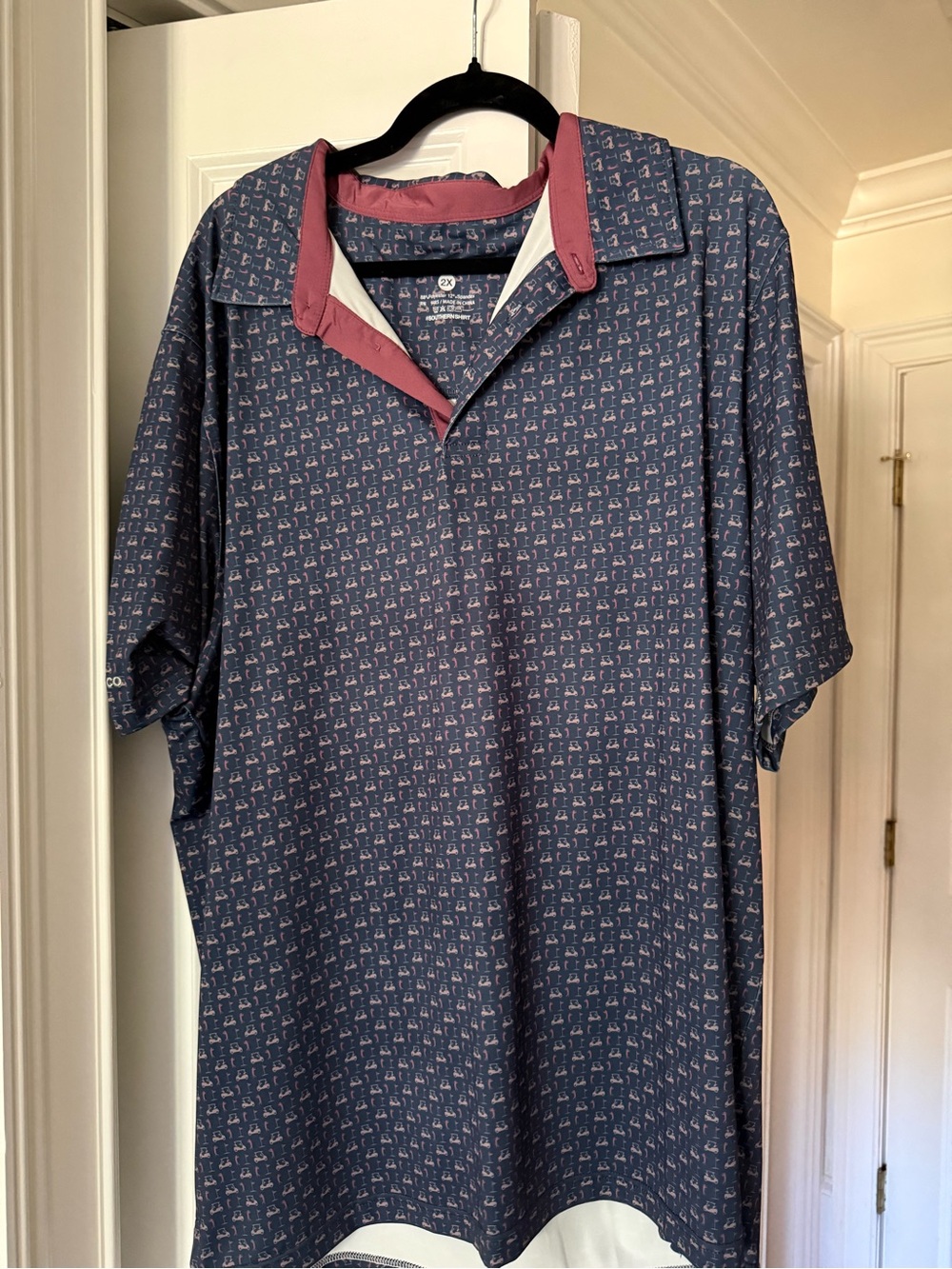 Men's Southern Shirt Short Sleeve Polo Shirt - Golf Cart print
